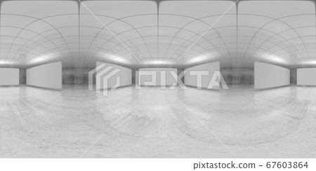 360 degree panorama, empty white hall, 3 d 67603864