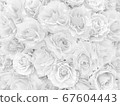 White mable with Rose flower pattern background 67604443