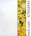 White space with Sunflower background 67604445