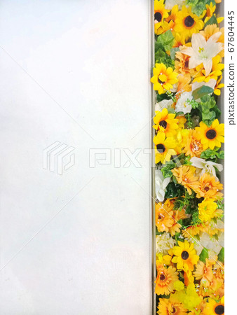 White space with Sunflower background White space with Sunflower background 67604445