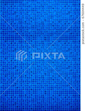 Top view, Swimming pool with blue tile surface Top view, Swimming pool with blue tile surface 67604449