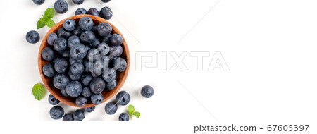 Blueberries fruit bowl top view blueberry fruit berries ブルーベリー ベリー フルーツ fruit 67605397