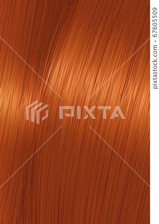 Realistic golden red straight hair texture background 67605509