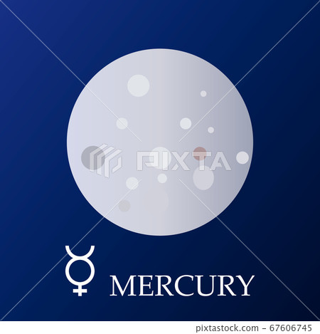 Planet Mercury in flat style 67606745