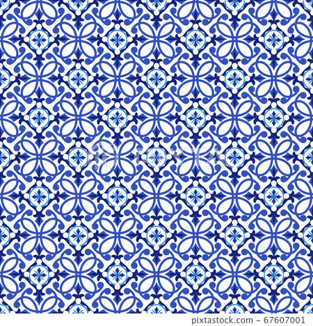 Azulejos portuguese traditional ornamental tile, 67607001