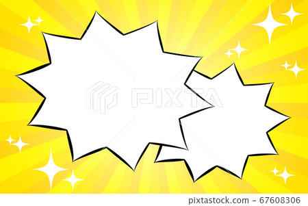 Background material: glittering concentrated lines background and pop balloon illustration Background material: glittering concentrated lines background and pop balloon illustration 67608306