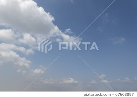 Landscape with blue sky and white clouds 67608897