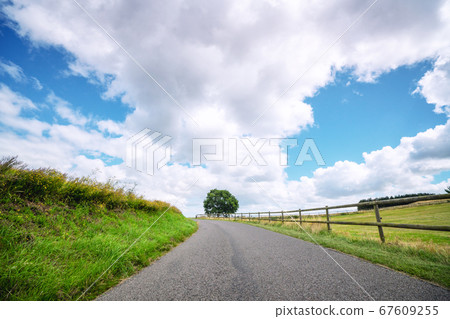 Countryside landscape with a curvy road Countryside landscape with a curvy road 67609255