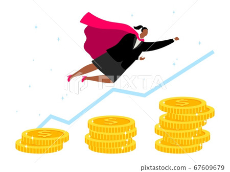 Superhero business woman - Stock Illustration [67609679] - PIXTA