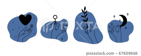 Hands holding different things 67609686