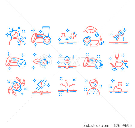 Dermatology icon set Dermatology icon set 67609696