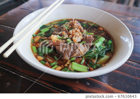 noodles or beef noodles 67610643