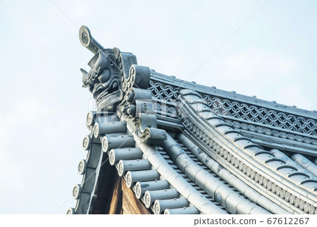 Onigawara Japanese house, Japanese roof tile Japanese style image material 67612267