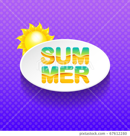 vector special offer summer label design template . Summer sale banner or badge with sun and text on summer violet background vector special offer summer label design template . Summer sale banner or badge with sun and text on summer violet background 67612280