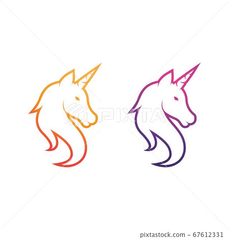 Unicorn Logo icon vector illustration 67612331