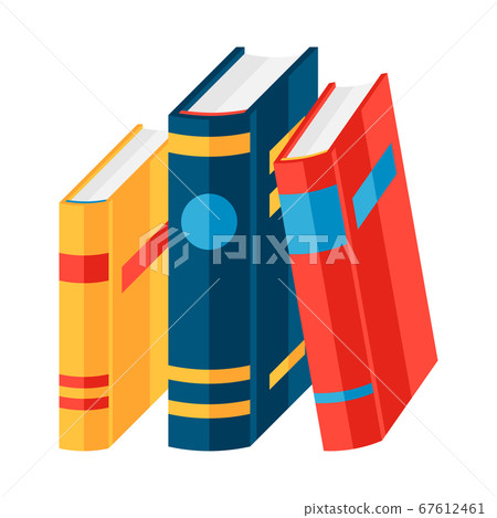 Stylized illustration of books. 67612461