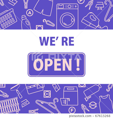 Open Dry cleaning Laundry Returned small business Open Dry cleaning Laundry Returned small business 67613268