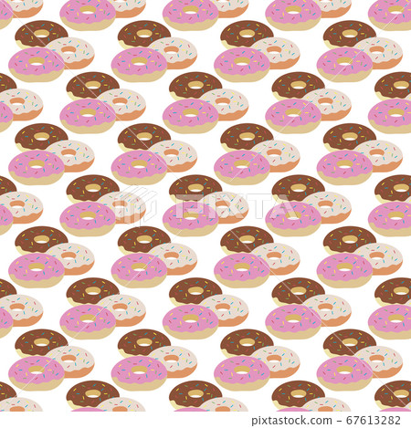 Vector Pattern Donut Food Sweet Doughnut Pastry - Stock Illustration ...