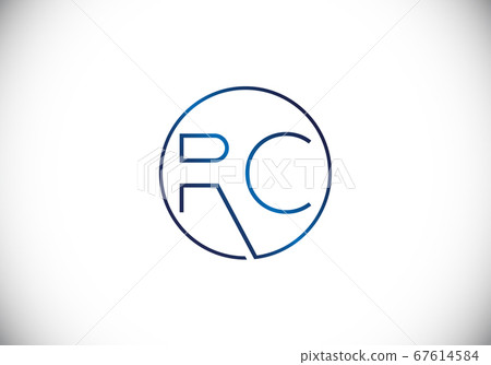 Initial Monogram Letter R C Logo Design Vector... - Stock Illustration ...