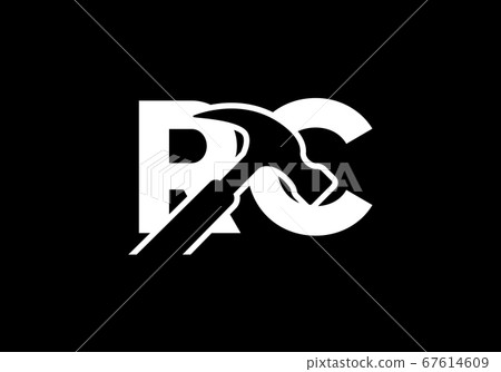 Letter rc logo design • wall stickers initial, initial, logo | myloview.com