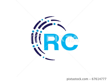 Initial Monogram Letter R C Logo Design Vector... - Stock Illustration ...