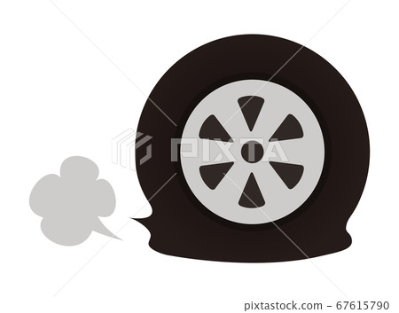 Punctured tire 67615790