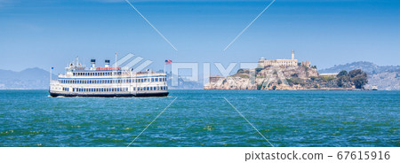 Alcatraz Island with historic excursion boat, San Francisco, USA Alcatraz Island with historic excursion boat, San Francisco, USA 67615916