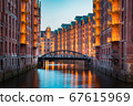 Hamburg Speicherstadt at twilight, Germany 67615969