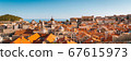 Dubrovnik rooftops panorama at sunset, Dalmatia, Croatia 67615973