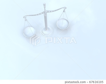 White judicial image balance 3DCG illustration White judicial image balance 3DCG illustration 67616105