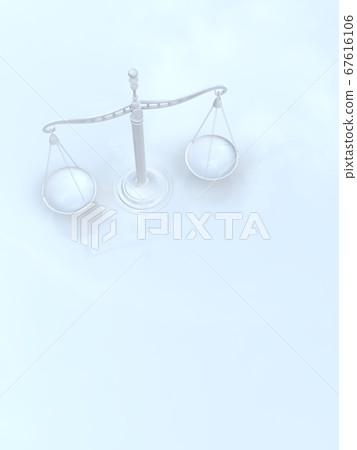White judicial image balance 3DCG illustration White judicial image balance 3DCG illustration 67616106