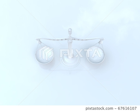 White judicial image balance 3DCG illustration 67616107