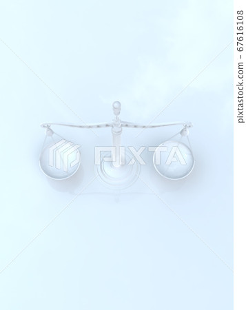 White judicial image balance 3DCG illustration 67616108