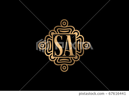 Initial Monogram Letter S A Logo Design Vector Stock Illustration