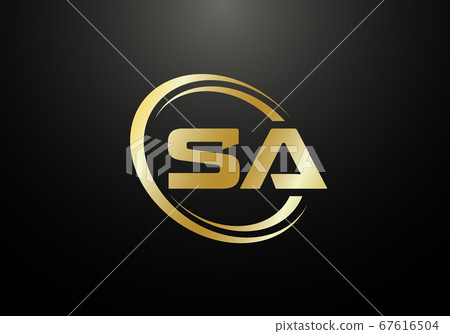 Initial Monogram Letter S A Logo Design Vector Template. S A Letter Logo Design 67616504