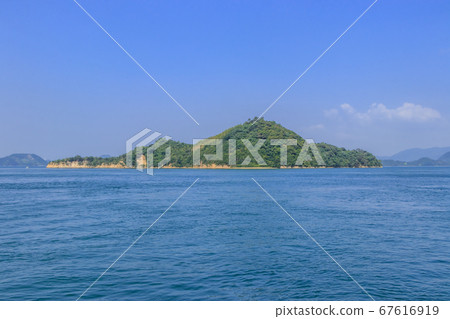 The Seto Inland Sea and Okunoshima seen from Okunoshima, Takehara City, Hiroshima Prefecture 67616919