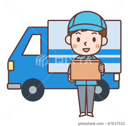 送貨員和快遞卡車 送貨員和快遞卡車 67617532