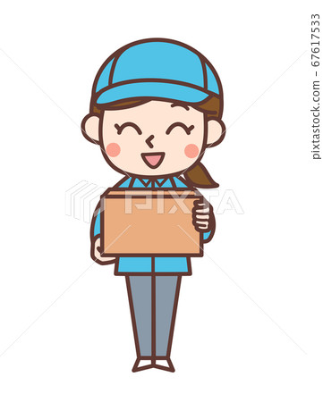 帶行李的送貨女人 67617533