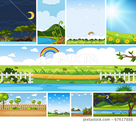 Set of different nature place scene in vertical Set of different nature place scene in vertical 67617888