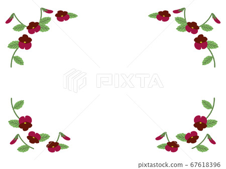 Flower illustration red violet frame ② Flower illustration red violet frame ② 67618396