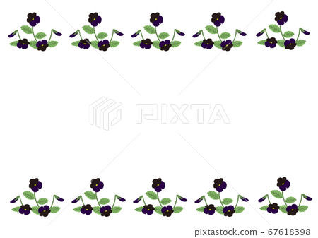 Flower illustration blue-black violet line 67618398