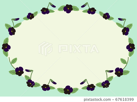Flower illustration blue-black violet card Flower illustration blue-black violet card 67618399