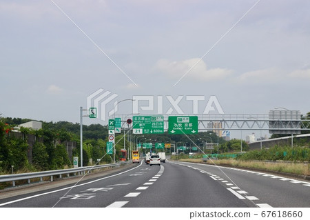 Highway driving scenery Nagoya 67618660