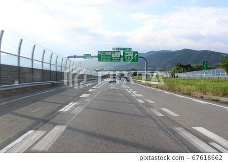 Highway driving scenery Mikkabi JCT Highway driving scenery Mikkabi JCT 67618662