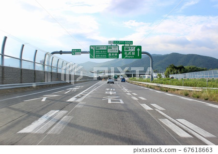 Highway driving scenery Mikkabi JCT Highway driving scenery Mikkabi JCT 67618663