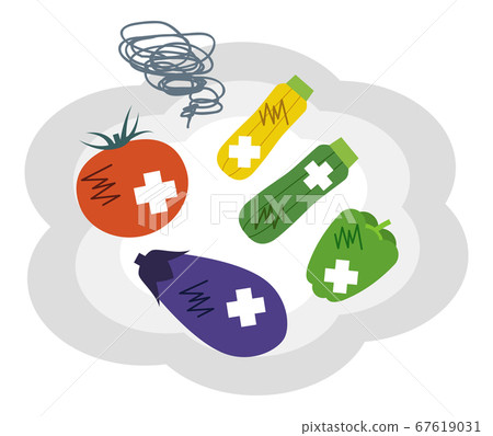 Damaged summer vegetables 67619031