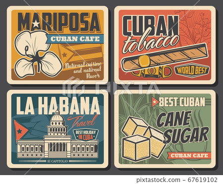 Cuba travel landmark and tourism retro posters Cuba travel landmark and tourism retro posters 67619102