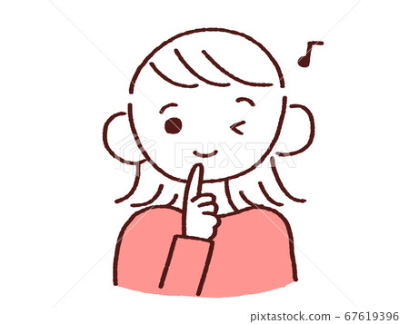 Young woman winking with a smile Young woman winking with a smile 67619396