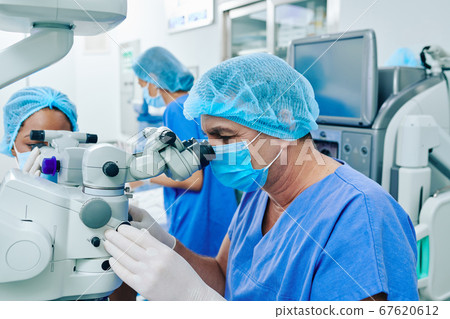 Laser eye vision correction operation Laser eye vision correction operation 67620612