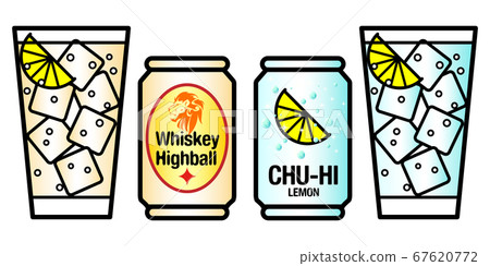 酒高球，燒酒高，酸的矢量設計插圖圖標顏色 67620772
